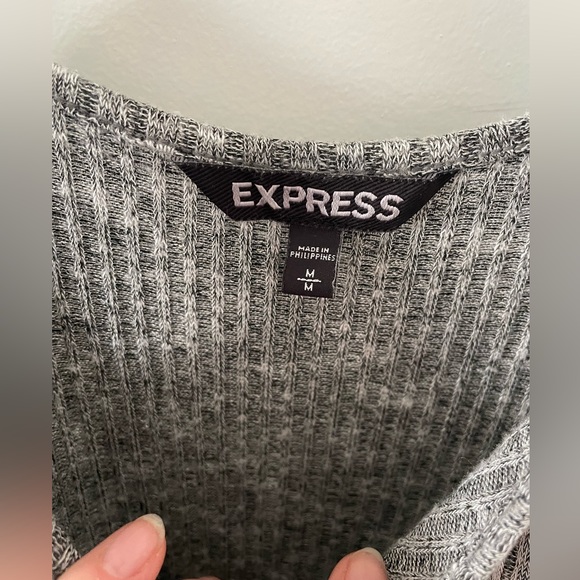 Express Grey Pleated Dress - Picture 2 of 4